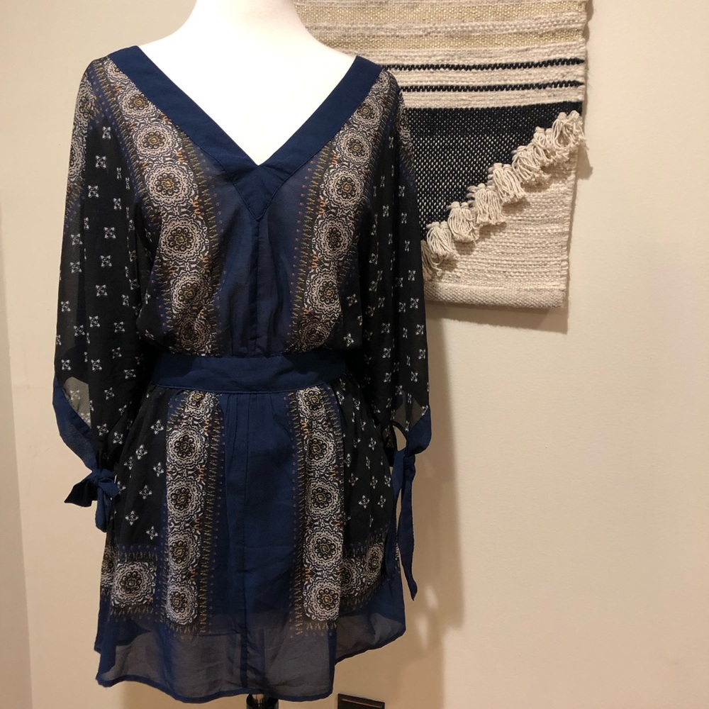 FREE PEOPLE Printed Chiffon Dress Size XS